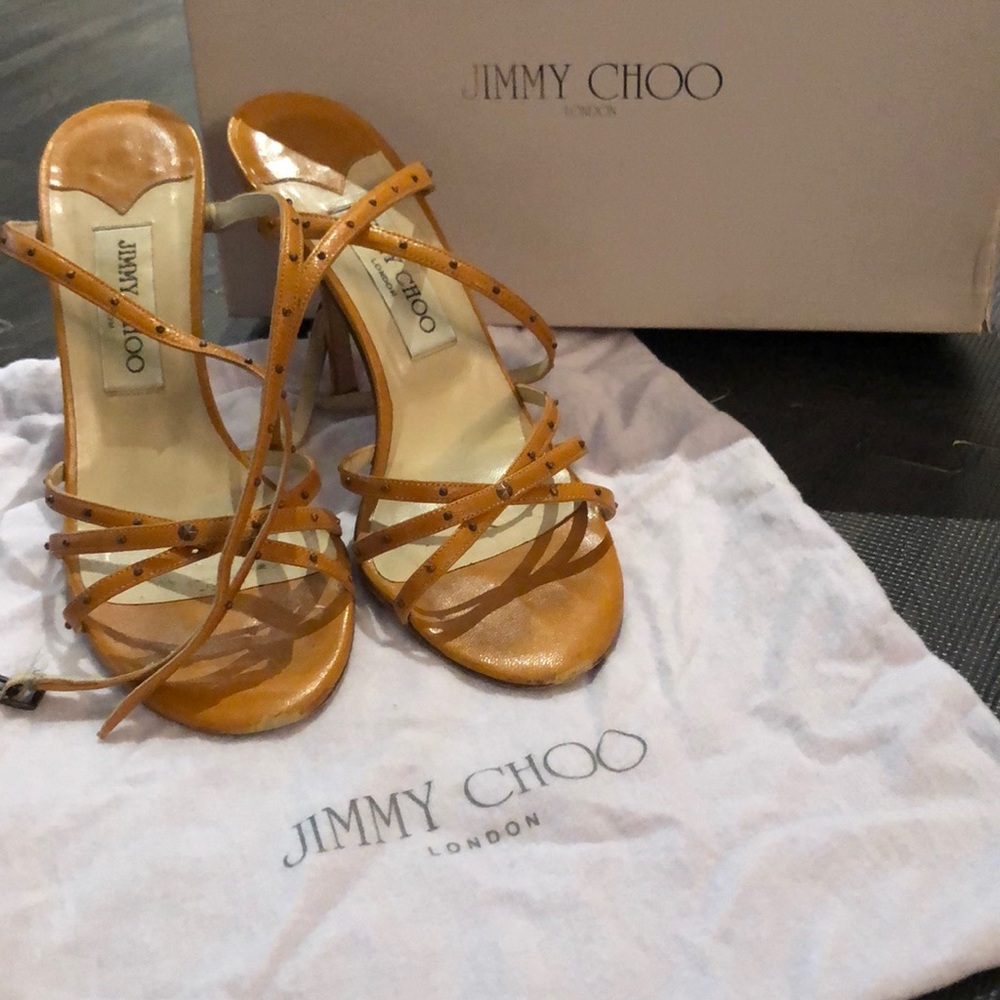 Jimmy Choo “Jackie” leather sandals